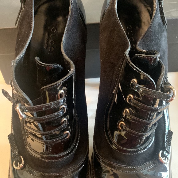 Gucci black patent leather and suede booties - Picture 5 of 5